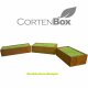 YERD CortenBOX 150: Cortenstahl Beet-Einfassung 150x60x3, 35cm Hochbeet aus echtem 1,6mm Corten-Stahl (!), Farbe Rost-Patina, verschweißt - nicht verschraubt, witterungs-beständig,  auch stehend als Brennholz-Regal verwendbar  (Versand kostenfrei*)