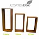 YERD CortenBOX 150: Cortenstahl Beet-Einfassung 150x60x3, 35cm Hochbeet aus echtem 1,6mm Corten-Stahl (!), Farbe Rost-Patina, verschweißt - nicht verschraubt, witterungs-beständig,  auch stehend als Brennholz-Regal verwendbar  (Versand kostenfrei*)