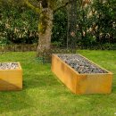 YERD CortenBOX 120: Cortenstahl Beet-Einfassung 120x60x35cm, 35cm Hochbeet, echter 1,6mm Corten-Stahl (!),Farbe Rost-Patina, verschweißt - nicht verschraubt, witterungs-beständig, kann auch stehend als Brennholz-Regal verwendet werden
