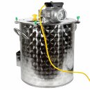 Edelstahl Marmeladentopf mit Rührwerk, Kochtopf 75 Liter, 1" Zoll Boden-Ausguß, mit integriertem Thermometer, ideal für Gasbefeuerung geeignet, made in EU (Versand kostenfrei *)