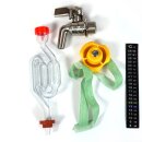 Edelstahl Gärfass für Bier und Most 150 L, offen mit austauschbaren Edelstahldeckel und Silikonring-Dichtung,  inkl. Gärspund und Auslaufhahn, hergestellt in Europa