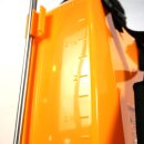 Elektrische 12 Liter Akku Rückenspritze / Unkrautspritze VOLPI VBE Elektron, 3 bar Druck, 12V 6Ah (72 Wh) Akku INKL. Transportwagen