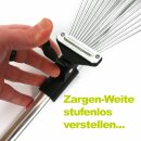 +++ RESTPOSTEN +++  Laubbesen BARNELL B999 / Fächer-Rechen mit Teleskop-Stiel für Blätter, Gras - Zargenweite verstellbar, Länge  auf ca. 120-180 cm ausziehbar, klassisch und robust