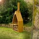 Terrassenfeuer / Grill-Kamin: YERD Grill Gartenkamin mit Schronstein / Feuerstelle BURNLEY, aus echtem 1,6mm  Corten-Stahl (!) in Edelrost, Höhe 1,8m,  mit Grillrost (Versand kostenfrei*)