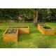YERD CortenBOX 100: Cortenstahl Beet-Einfassung 100x60x35cm,  35cm Hochbeet aus echtem 1,6mm Corten-Stahl (!), Farbe Rost-Patina, verschweißt - nicht verschraubt, witterungs-beständig, kann auch stehend als Brennholz-Regal verwendet werden