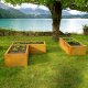 YERD CortenBOX 100: Cortenstahl Beet-Einfassung 100x60x35cm,  35cm Hochbeet aus echtem 1,6mm Corten-Stahl (!), Farbe Rost-Patina, verschweißt - nicht verschraubt, witterungs-beständig, kann auch stehend als Brennholz-Regal verwendet werden