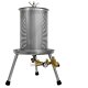 Fischer Edelstahl Hydropresse 20 Liter INOX, Saftpresse / Apfelpresse / Obstpresse mit Wasserdruck, inkl. Presstuch, (versandkostenfrei)*