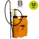 Handbetriebene Volpi 12 Liter Drucksprüher / Rückenspritze / Druckspritze mit Messing Metall-Pumpe, max. 3 bar Druck
