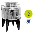Edelstahlkannen geschweißt:  Fischer Polish-Line Edelstahlkanne in verschiedenen Ausführungen mit Zubehör, von  3L, 10L, 15L, 30L, 50L, 75L bis 100L 5 Liter Edelstahl Kugelhahn 1/2"