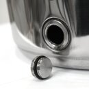 Edelstahlkannen geschweißt:  Fischer Polish-Line Edelstahlkanne in verschiedenen Ausführungen mit Zubehör, von  3L, 10L, 15L, 30L, 50L, 75L bis 100L 25 Liter mit Premium V2A Kugelhahn 1/2"