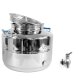 Edelstahlkannen geschweißt:  Fischer Polish-Line Edelstahlkanne in verschiedenen Ausführungen mit Zubehör, von  3L, 10L, 15L, 30L, 50L, 75L bis 100L 25 Liter mit Premium V2A Kugelhahn 1/2"