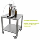 Vakuum-Abfüller elektrisch mit 1 Abfüll-Stationen, 8mm Mignon Füllstutzen Edelstahl, für kleine Flaschen / Flakons / Apotheker-Flaschen, bis 80°C  (Versand kostenfrei *)