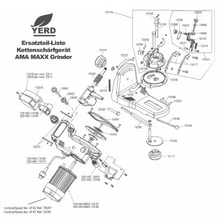 FEDER MAXX / Ersatzteil für Kettenschärfgerät MAXX Pro-Grinder: Ersatzeil-Nummer  13179