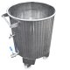 Edelstahl-Immervoll Behälter, 200 Liter  Edelstahl-Lagertank inkl. Schwimmdeckel und Staubdeckel für Wein und Most, mit Boden-Restauslauf, 2 Ausläufe,  original Zottel Fass mit angeschweißten Füßen und Rädern, made in EU  (Versand kostenfrei*)