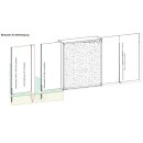 2er Set Füsse für Sichtschutzelement