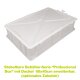 Stapelbarer lebensmittelechter Behälter (mit optionalem Deckel): "Professional Box", Eurobox-Fomat  600x400mm x 13cm Höhe, seitlich gelocht , Boden gschlossen, lebensmittelecht,  Lebensmittel-Behälter/ Agrar-Kleinkiste aus  PE-HD ungefärbt, made in EU