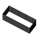 YERD Metall Hochbeet 200x100x80cm - Edelstahl Hochbeet "Square 200"