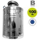 Edelstahlkanne 100 Liter Inhalt B-Ware (Delle an Bodenkante)