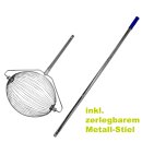 Klassischer Metall- Apfelsammler inkl. Stiel: YERD Rollsammler Apple-Wizard PRO,  komplett aus Metall, Fallobstsammler inkl. zerlegbarem Metall-Stiel,