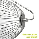 Klassischer Metall- Apfelsammler inkl. Stiel: YERD Rollsammler Apple-Wizard PRO,  komplett aus Metall, Fallobstsammler inkl. zerlegbarem Metall-Stiel,