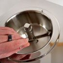 B-Ware Vorführmodell - High-End Profi Eismaschine: Exklusive, kompakte und handgefertigte Eismaschine C1500, mit Kompressor, komplett aus Edelstahl, 30 kg schwer - extrem robust, Profi-Gerät ideal für Labor  oder Haushalt, 1500g Füllmenge