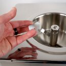 B-Ware Vorführmodell - High-End Profi Eismaschine: Exklusive, kompakte und handgefertigte Eismaschine C1500, mit Kompressor, komplett aus Edelstahl, 30 kg schwer - extrem robust, Profi-Gerät ideal für Labor  oder Haushalt, 1500g Füllmenge