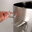 FM60 Maische- Fermenter 60 Liter, Edelstahl, konisch mit Boden-Restauslauf, Gärröhrchen, Innen-Thermometer, luftdicht verschließbarer Spanndeckel, Mini-Gärtank ideal zur flüssigen Fermentation bzw. Hefe-Vergärung bei Wein, Bier, Most / Saft-Fermentation,