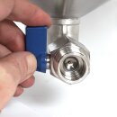 FM60 Maische- Fermenter 60 Liter, Edelstahl, konisch mit Boden-Restauslauf, Gärröhrchen, Innen-Thermometer, luftdicht verschließbarer Spanndeckel, Mini-Gärtank ideal zur flüssigen Fermentation bzw. Hefe-Vergärung bei Wein, Bier, Most / Saft-Fermentation,