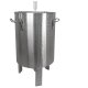 FM60 Maische- Fermenter 60 Liter, Edelstahl, konisch mit Boden-Restauslauf, Gärröhrchen, Innen-Thermometer, luftdicht verschließbarer Spanndeckel, Mini-Gärtank ideal zur flüssigen Fermentation bzw. Hefe-Vergärung bei Wein, Bier, Most / Saft-Fermentation,