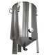 FM60 Maische- Fermenter 60 Liter, Edelstahl, konisch mit Boden-Restauslauf, Gärröhrchen, Innen-Thermometer, luftdicht verschließbarer Spanndeckel, Mini-Gärtank ideal zur flüssigen Fermentation bzw. Hefe-Vergärung bei Wein, Bier, Most / Saft-Fermentation,
