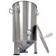 FM30 Maische- Fermenter 30 Liter , Edelstahl, konisch mit Boden-Restauslauf, Gärröhrchen, Innen-Thermometer, luftdicht verschließbarer Spanndeckel, Mini-Gärtank ideal zur flüssigen Fermentation bzw. Hefe-Vergärung bei Wein, Bier, Most / Saft-Fermentation