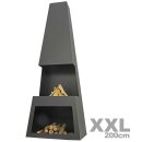 Original Gartenkamin Schwarz / Terrassenfeuer Pular XXL...