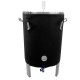 NEU 2027:  Isolier-Mantel passend für FISCHER-LAHR Fermenter 60L (340DMF600), Neopren mit Klettverschluss, Thermo-Hülle passgenau mit Aussparungen zugeschnitten, unten konisch zulaufend  (ohne Behälter)