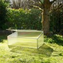 YERD Frühbeet / Mini-Treibhaus / Aufzucht-Beet:  Frühbeetkasten mit Aluminium-Rahmen und isolierenden Polycarbonat-Scheiben,  100x60 x (Höhe) 30/40cm