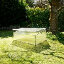 YERD Frühbeet / Mini-Treibhaus / Aufzucht-Beet:  Frühbeetkasten mit Aluminium-Rahmen und isolierenden Polycarbonat-Scheiben,  100x60 x (Höhe) 30/40cm