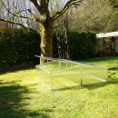YERD Frühbeet / Mini-Treibhaus / Aufzucht-Beet:  Doppel-Frühbeetkasten mit Aluminium-Rahmen und isolierenden Polycarbonat-Scheiben,  120x100 x (Höhe) 30/40cm