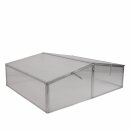 YERD Frühbeet / Mini-Treibhaus / Aufzucht-Beet:  Doppel-Frühbeetkasten mit Aluminium-Rahmen und isolierenden Polycarbonat-Scheiben,  120x100 x (Höhe) 30/40cm
