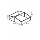 YERD Frühbeet / Mini-Treibhaus / Aufzucht-Beet:  Doppel-Frühbeetkasten mit Aluminium-Rahmen und isolierenden Polycarbonat-Scheiben,  120x100 x (Höhe) 30/40cm