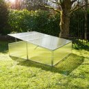 YERD Frühbeet / Mini-Treibhaus / Aufzucht-Beet:  Doppel-Frühbeetkasten mit Aluminium-Rahmen und isolierenden Polycarbonat-Scheiben,  120x100 x (Höhe) 30/40cm