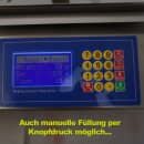 B-Ware - Gewichtsbasiertes Abfüllgerät für Gel und Öl: Dosierfüller Fischer-Lahr FüllTronic LSY12, Edelstahl Wiegefüller für Honig & hoch viskose Flüssigkeiten wie Seife, für Flaschen, Tiegel, Gläser, Dosen, automatische Waage Vorführmodell Gebrauchsspure