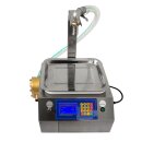 B-Ware - Gewichtsbasiertes Abfüllgerät für Gel und Öl: Dosierfüller Fischer-Lahr FüllTronic LSY12, Edelstahl Wiegefüller für Honig & hoch viskose Flüssigkeiten wie Seife, für Flaschen, Tiegel, Gläser, Dosen, automatische Waage Vorführmodell Gebrauchsspure