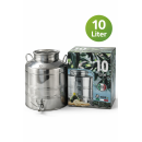 B-Ware Edelstahlkanne 10 Liter Inhalt gebördelt OHNE...