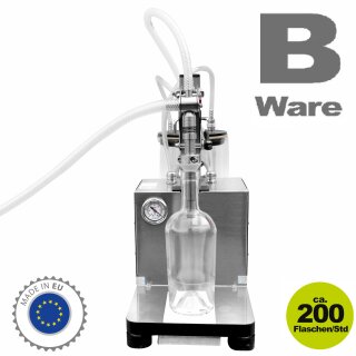 B-Ware Abfüller elektrisch mit 1 Abfüll-Stationen, Ultrafiller Arbeitsstation, Standard Füllstutzen 14mm Edelstahl, Abfüllmaschine für Saft zur sterilen Flaschen-Abfüllung bis 80°C - Vorführmodell