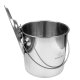 FISCHER-LAHR Edelstahl AISI 304 Honig-Eimer 12 Liter (~16 kg Honig), mit Edelstahl-Deckel, lebensmittelecht, für Honig und Lebensmittel wie Fette, Konditorei-Pasten, kleine Vorteige, Umfüll-Eimer Getränke, Küchen-, Gastro-oder Futter-Eimer