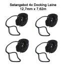 4x Fender & Festmacherleine 12,7mm x 7,62m Docking-Leine schwarz – UV-beständig & reißfest
