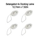 4x Fender & Festmacherleine Nylon Docking-Leine...