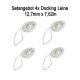 4x Fender & Festmacherleine Nylon Docking-Leine 12,7 mm (1/2″) – 7,62 m weiß – UV-beständig & reißfest