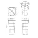 GRAF / GARANTIA Regentonne eckig, IBIZA 200 Liter grau, Regenfass umweltfreundlich aus recyceltem PP, made in Germany