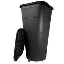 GRAF / GARANTIA Regentonne eckig, IBIZA 200 Liter grau, Regenfass umweltfreundlich aus recyceltem PP, made in Germany