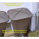 GRAF / GARANTIA Regentonne eckig, IBIZA 200 Liter grau, Regenfass umweltfreundlich aus recyceltem PP, made in Germany
